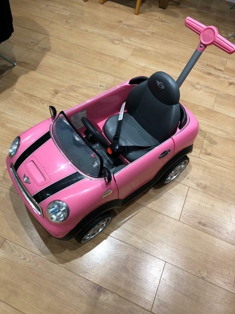 pink mini push along car